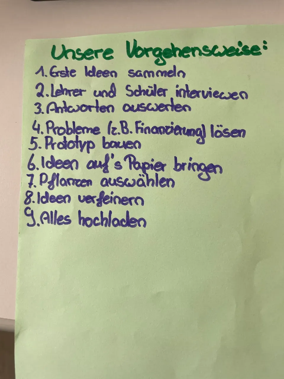 Vor­gangs­be­schrei­bung