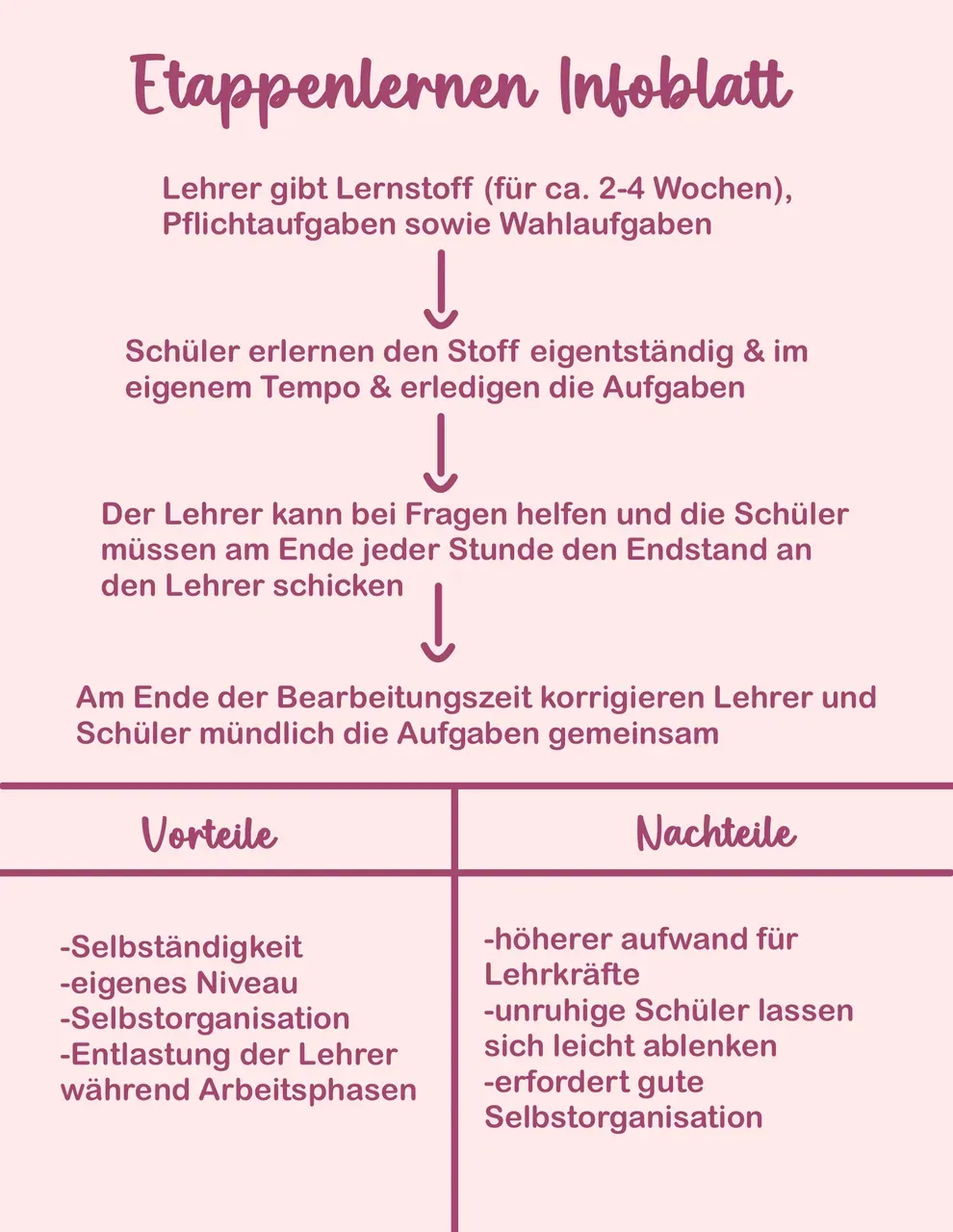 Etap­pen­ler­nen In­fo­blatt