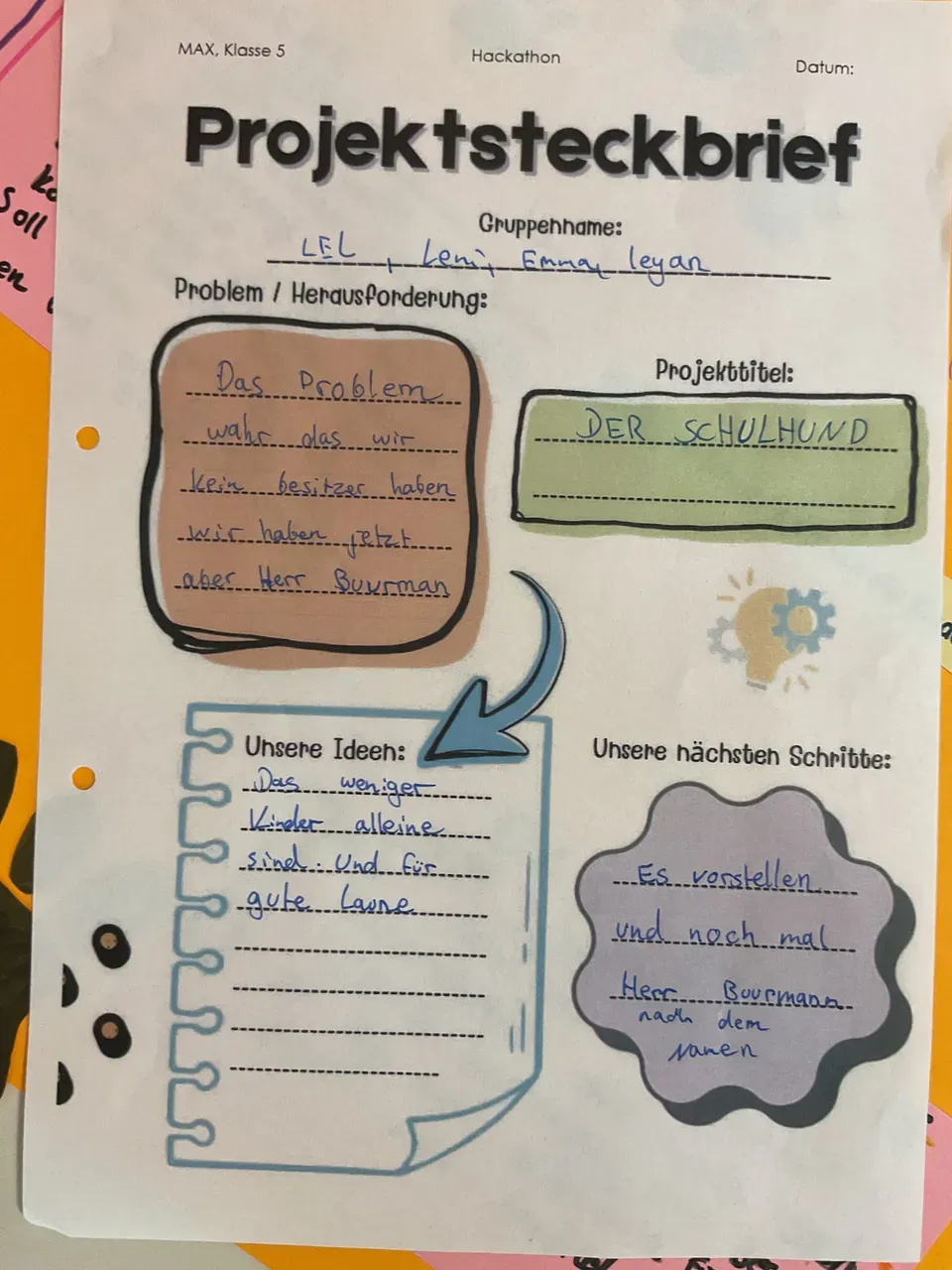 Pro­jekt­steck­brief