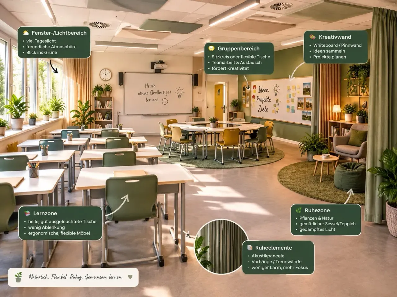 Bei­spiel Bild ei­nes idea­len Klas­sen­raums