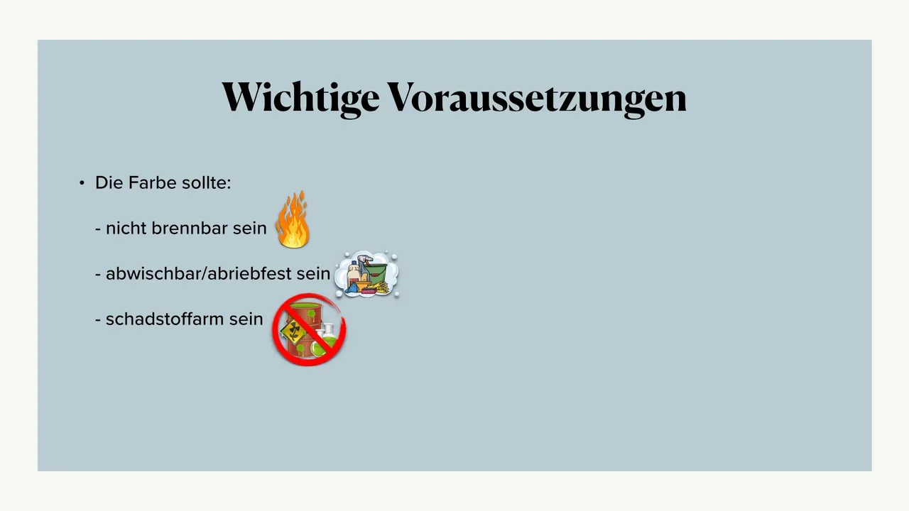 Wich­ti­ge Vor­aus­set­zun­gen