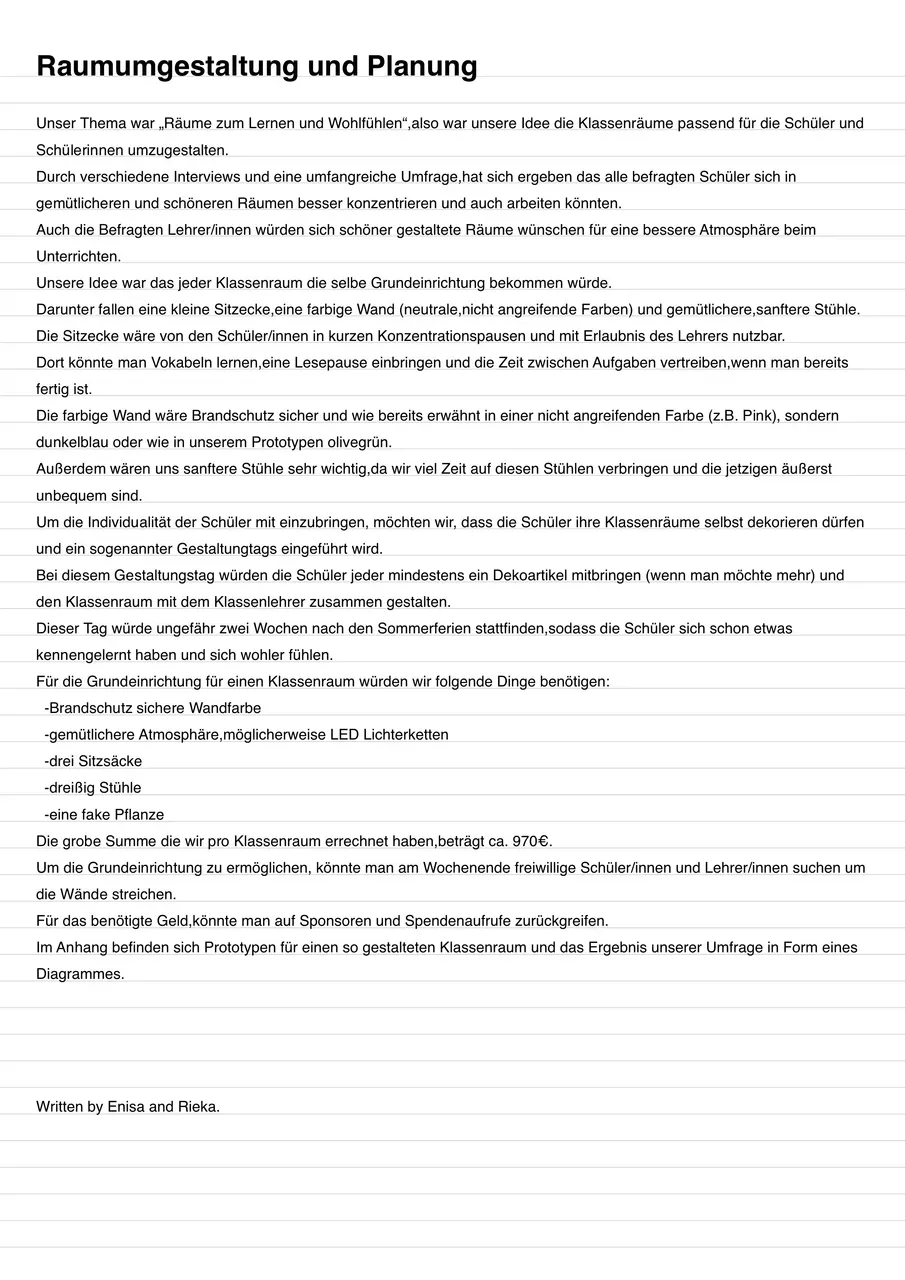 Raum­um­ge­stal­tung und Pla­nung