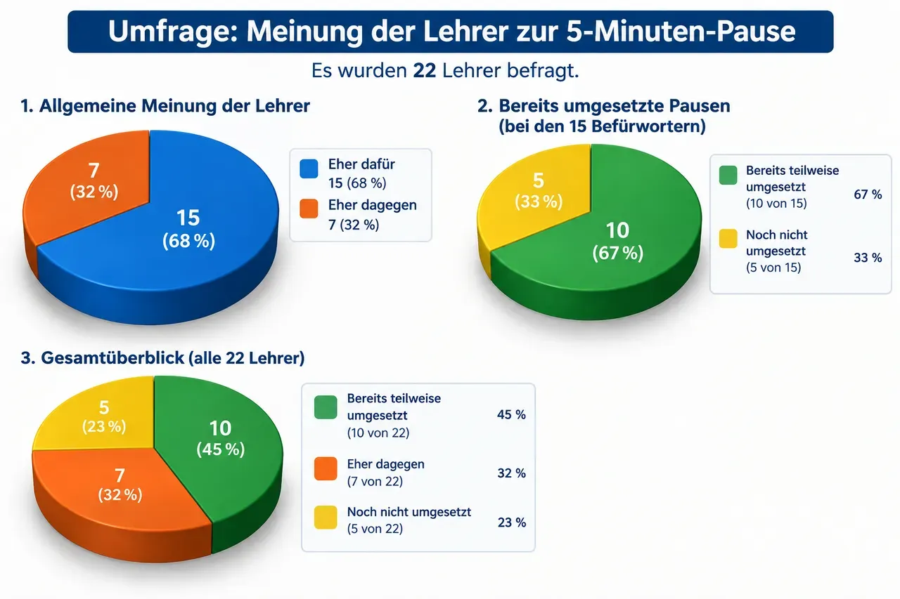 Um­fra­ge bei Leh­rern